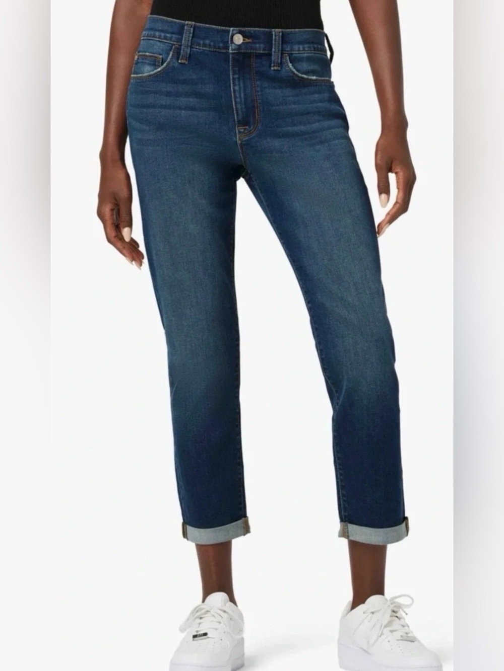 HUDSON -Dark Wash Cropped Women’s Jeans - Blue